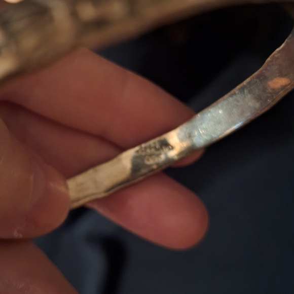 Sterling 925 Silver Bangle Bracelet Cancun Mexico Tropical Vintage - Picture 6 of 6